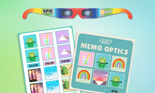 Memo Optics game and diffraction glasses for education outreach