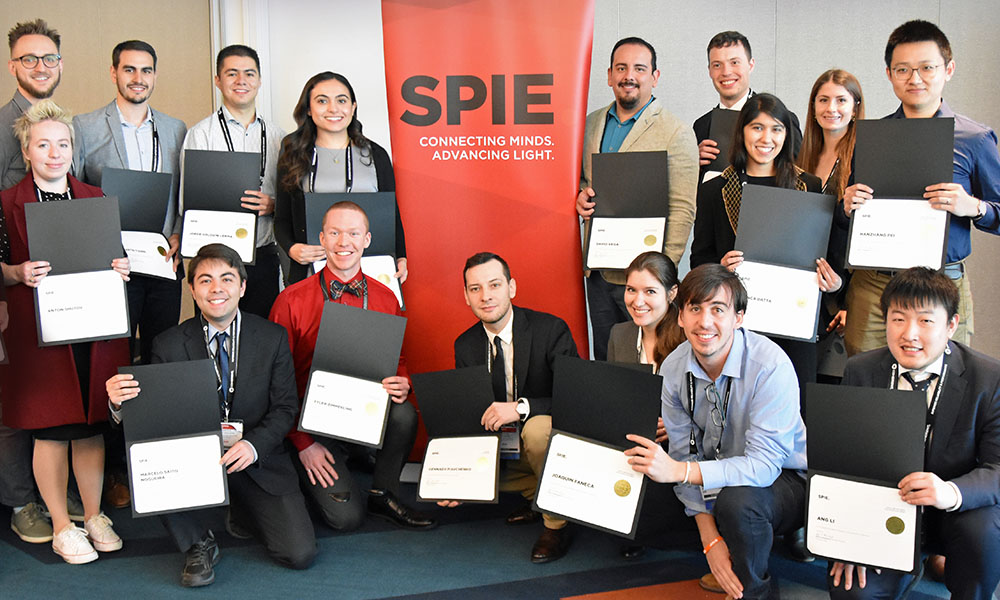 SPIE Optics and Photonics Education Scholarship winners at SPIE Photonics West
