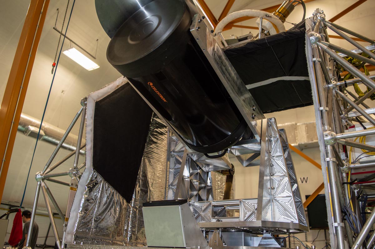 HiCIBaS telescope in the CARMEN gondola 