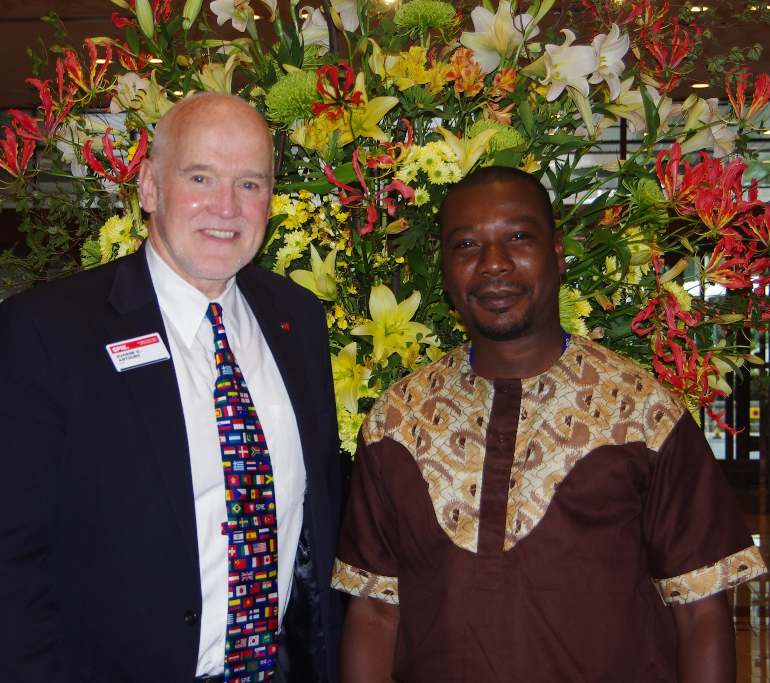 SPIE CEO Eugene Arthurs (left), with Olivier Kossan Bagui