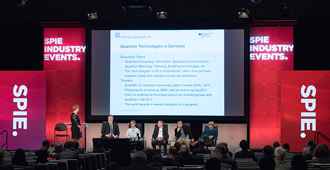 The panel discussion, “How Global Investment is Bringing Quantum Technologies to the Marketplace,” at SPIE Photonics West 2018.