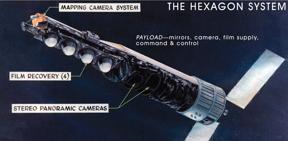 This National Reconnaissance Office-released graphic details the huge Hexagon spy satellite