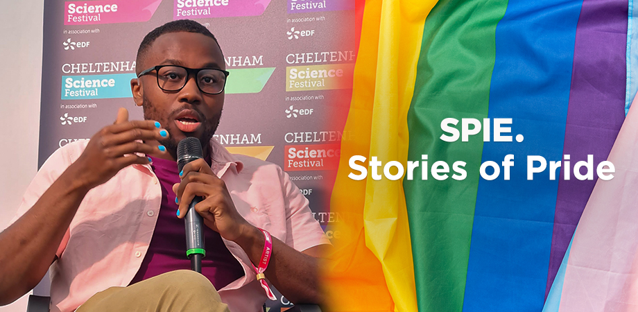 Craig Poku in SPIE Stories of Pride-branded image