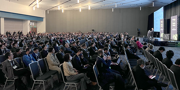 Laurie Locascio speaks to a full room at SPIE Advanced Lithography + Patterning