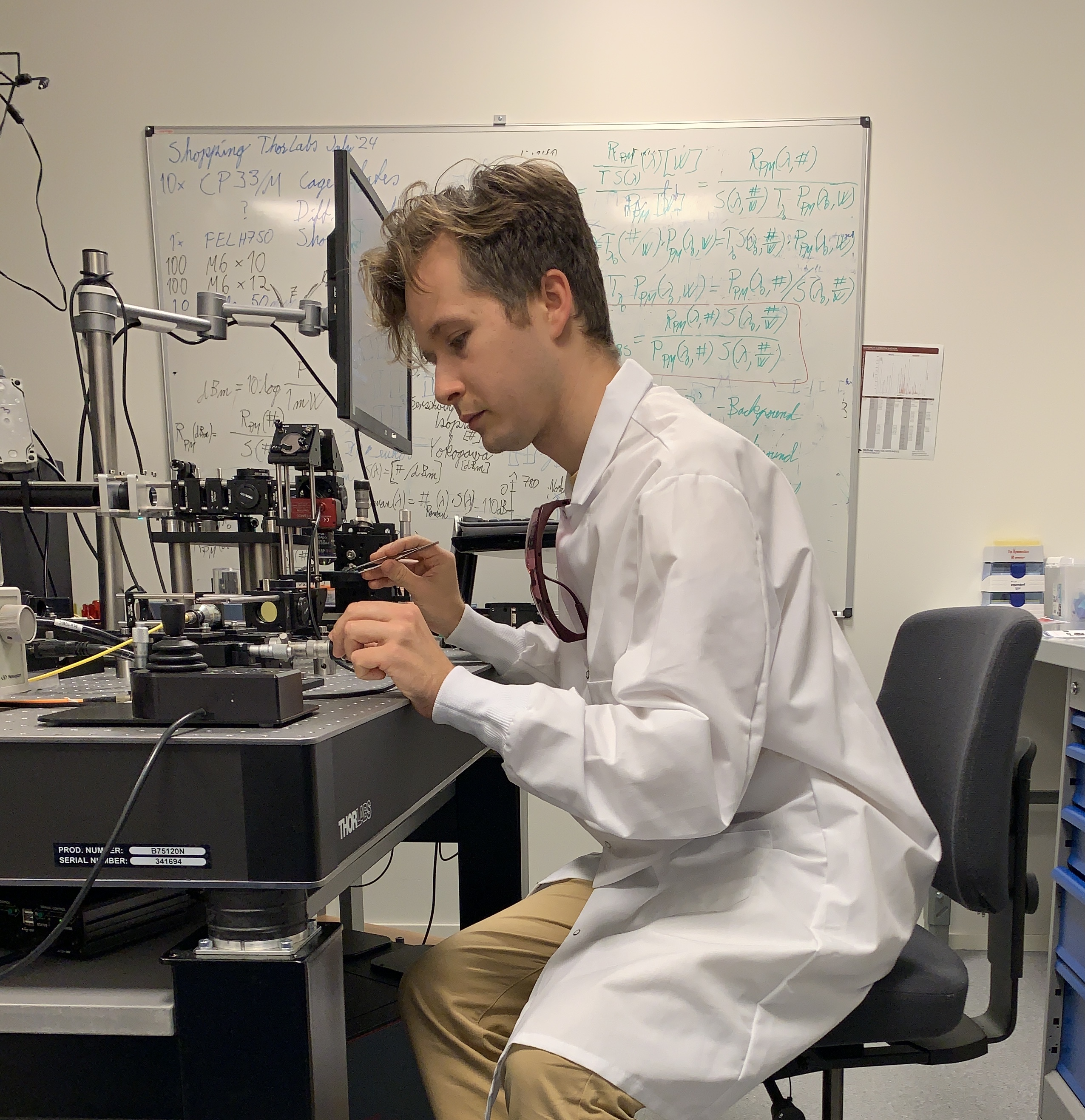 Roman Zakoldaev in lab.