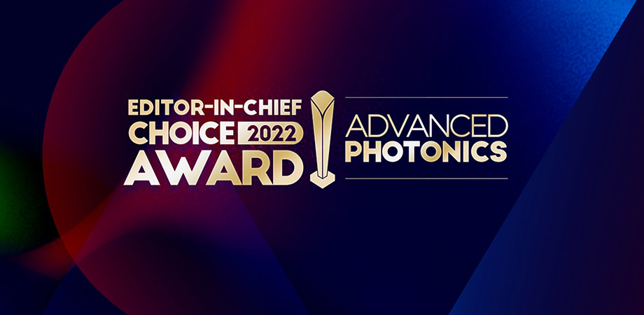 Advanced Photonics Editor-in-Chief Choice Award logo.