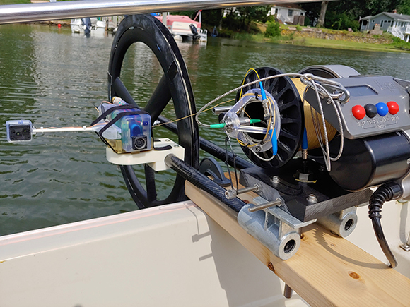 Prototype fiber optic fishing reel system