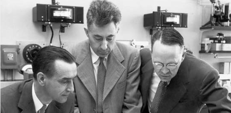 The inventors of the Bell Solar Battery, Gerald Pearson, Daryl Chapin, and Calvin Fuller