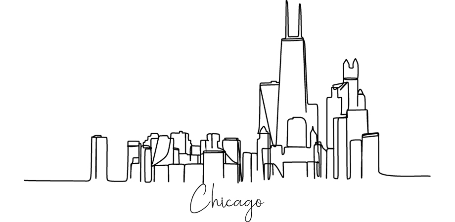 Chicago line drawing